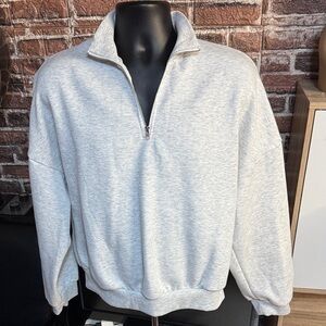 Women’s Gray Half-Zip Sweater